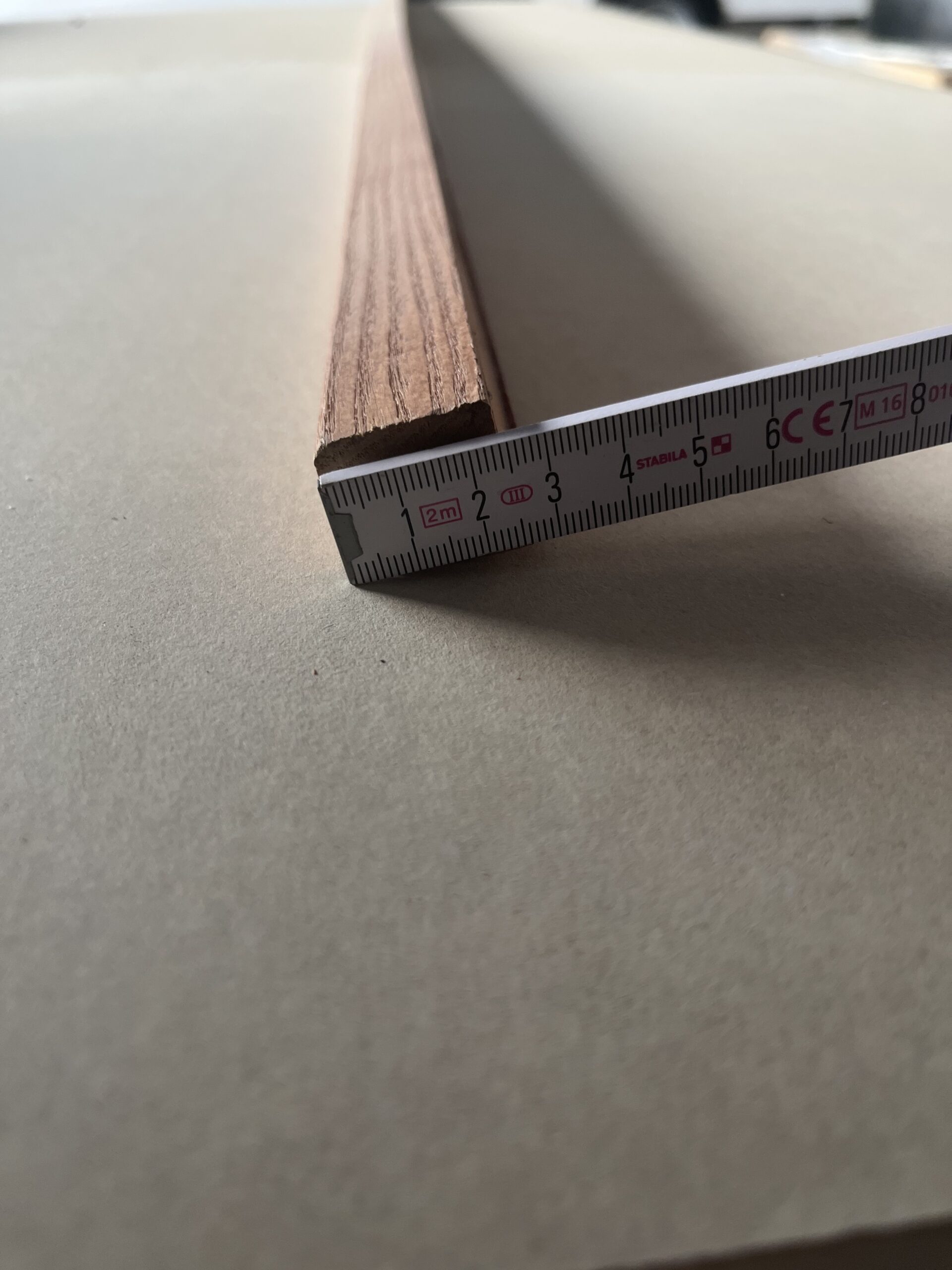 Leiste Holz Massivholz beschichtet Mediteranian Cherry 1,90 Meter