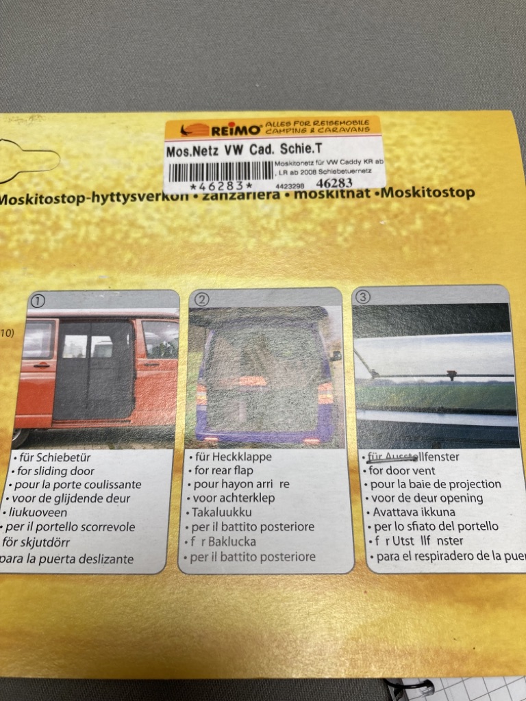 Reimo Moskitostop/Moskitonetz VW Caddy Schiebetür 2008 Art.-Nr.: 46283 neu
