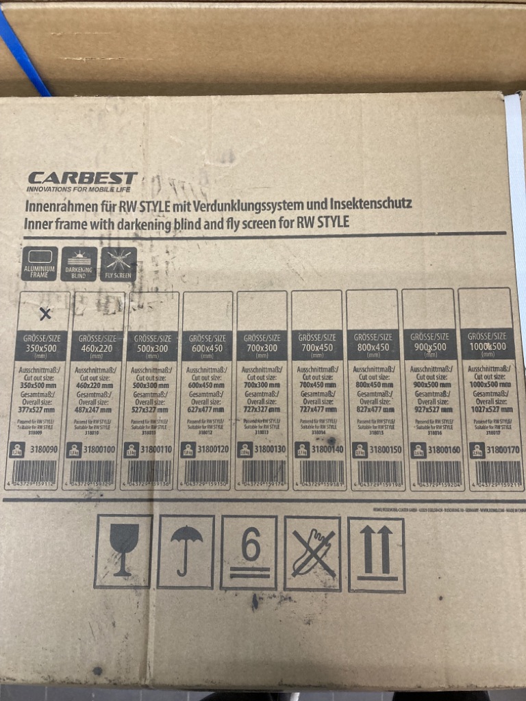 Carbest Innenrahmen für RW Style mit Verdunklungssystem & Insektenschutz 350x500mm neu – Bild 5