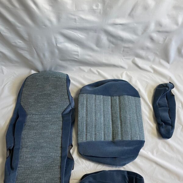 Aguti Sitzüberzug aus Stoff, grau / blau