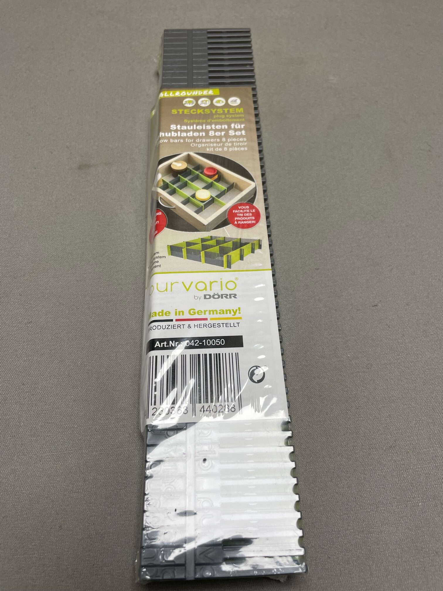 Stauleisten für Schubladen, 8er Set , Purvario