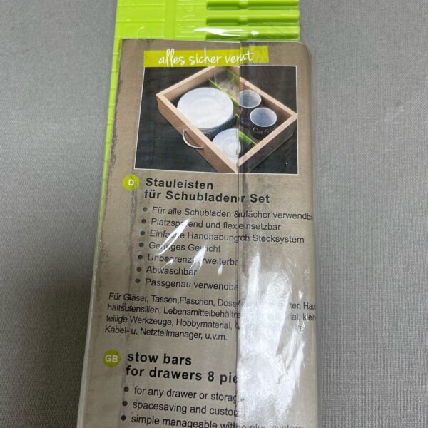 Stauleisten für Schubladen, 8er Set , Purvario