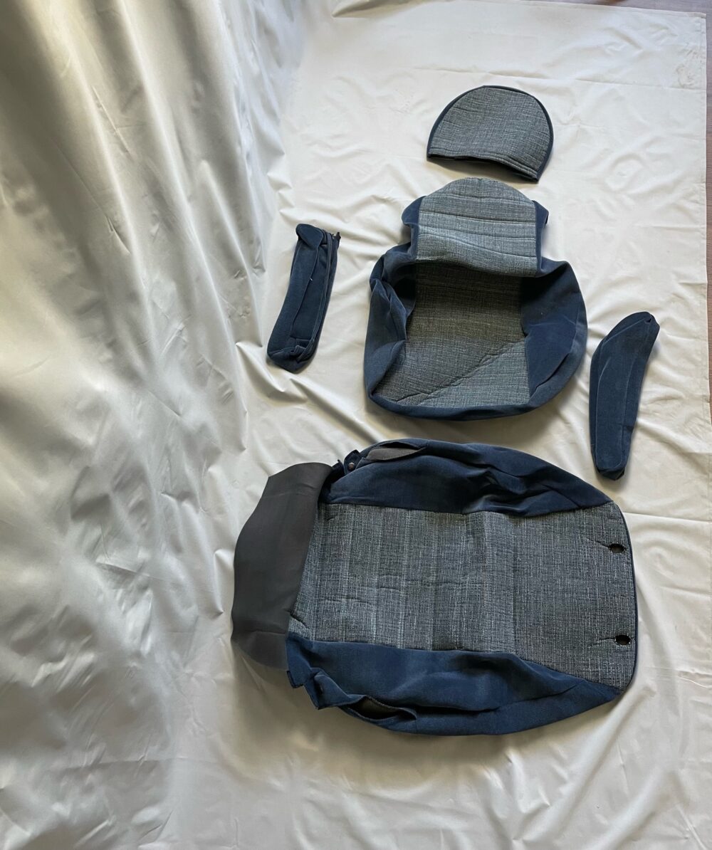 Schonbezug für Wohnmobilsitze, Universal blau / grau