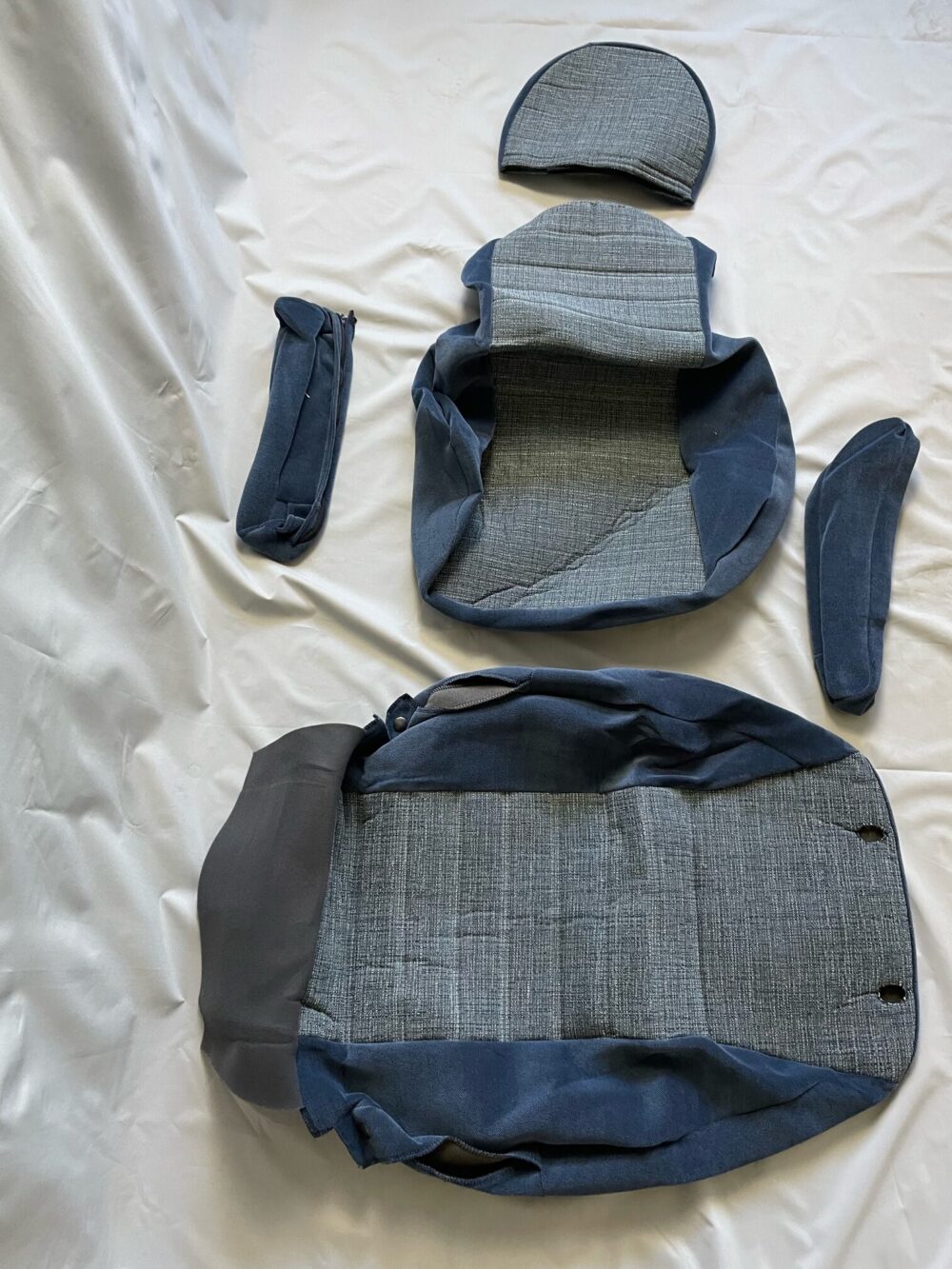 Schonbezug für Wohnmobilsitze, Universal blau / grau