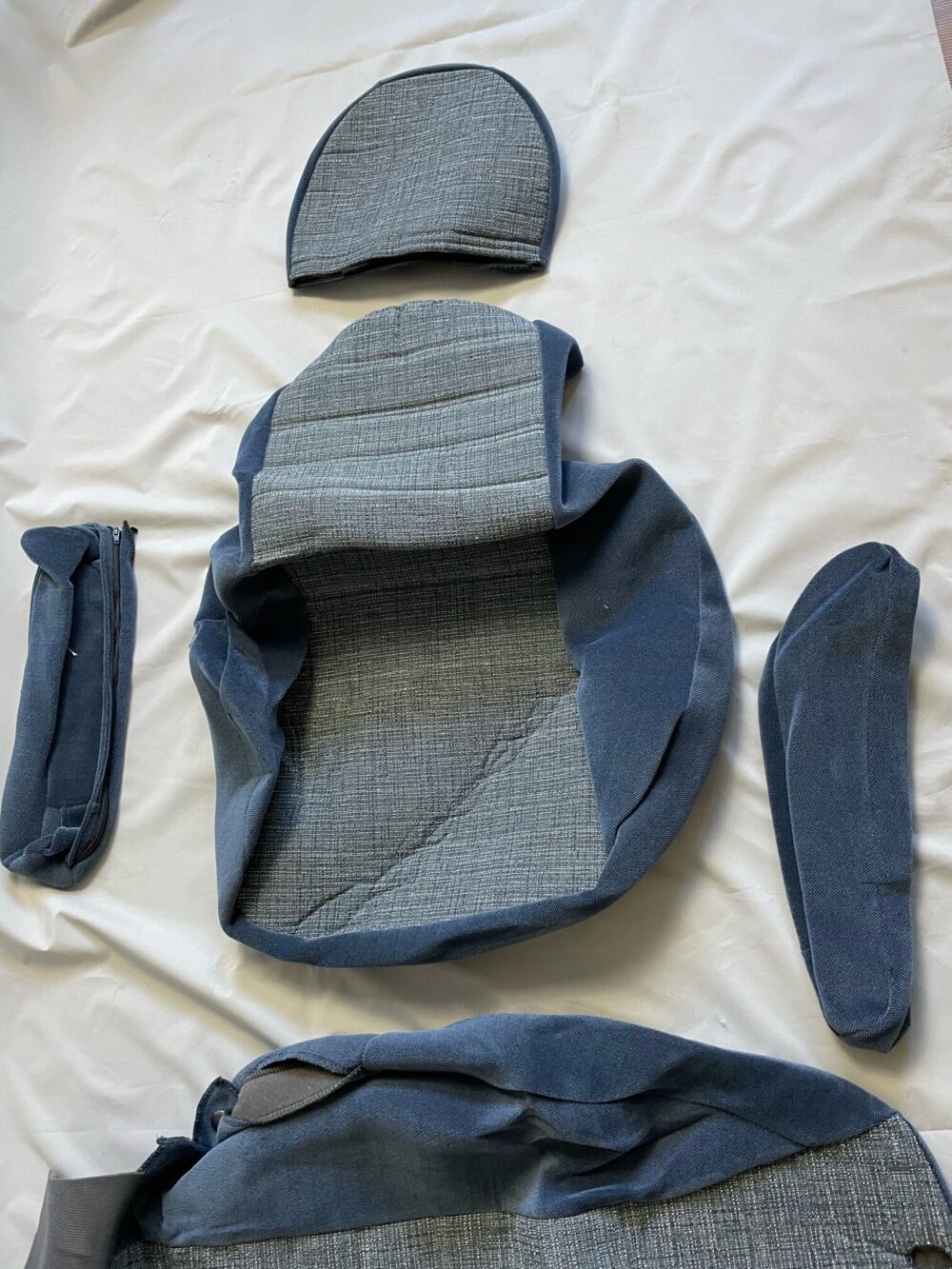 Schonbezug für Wohnmobilsitze, Universal blau / grau