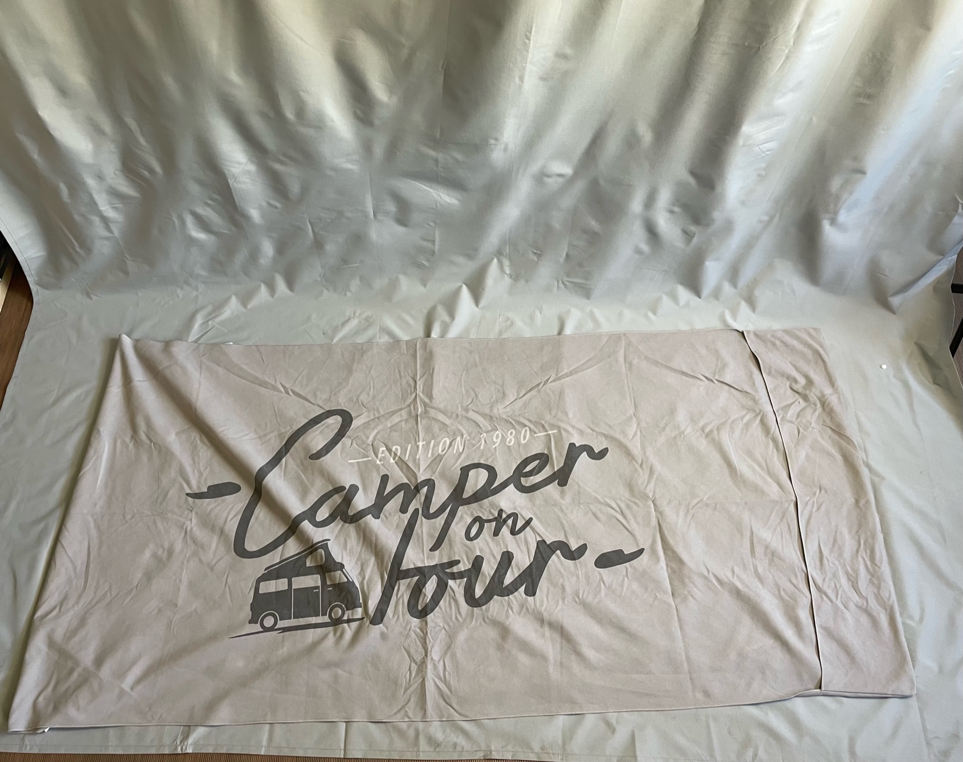 Mikrofaser Strandtuch in grau, Holiday Travel, 200 x 80 cm