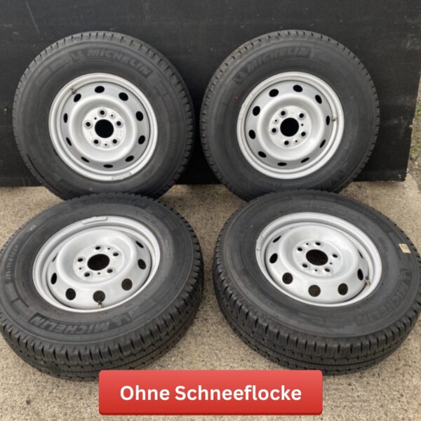 4 x Michelin Agilis Camping Komplettrad , 225/75 R16 CP 116 Q, M+S ET 68 Fiat Ducato DOT 2022
