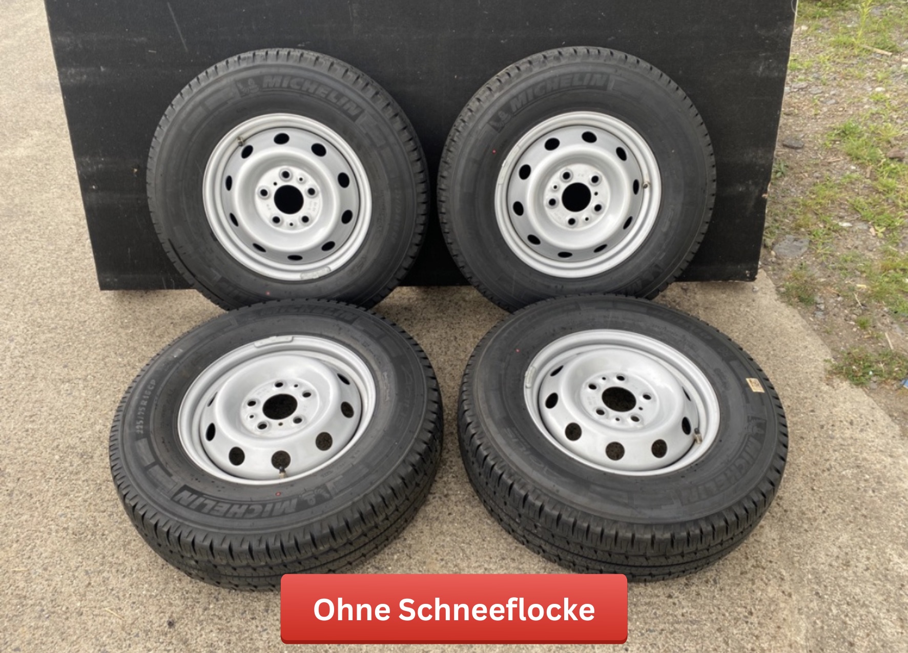 4 x Michelin Agilis Camping Komplettrad , 225/75 R16 CP 116 Q, M+S ET 68 Fiat Ducato DOT 2022