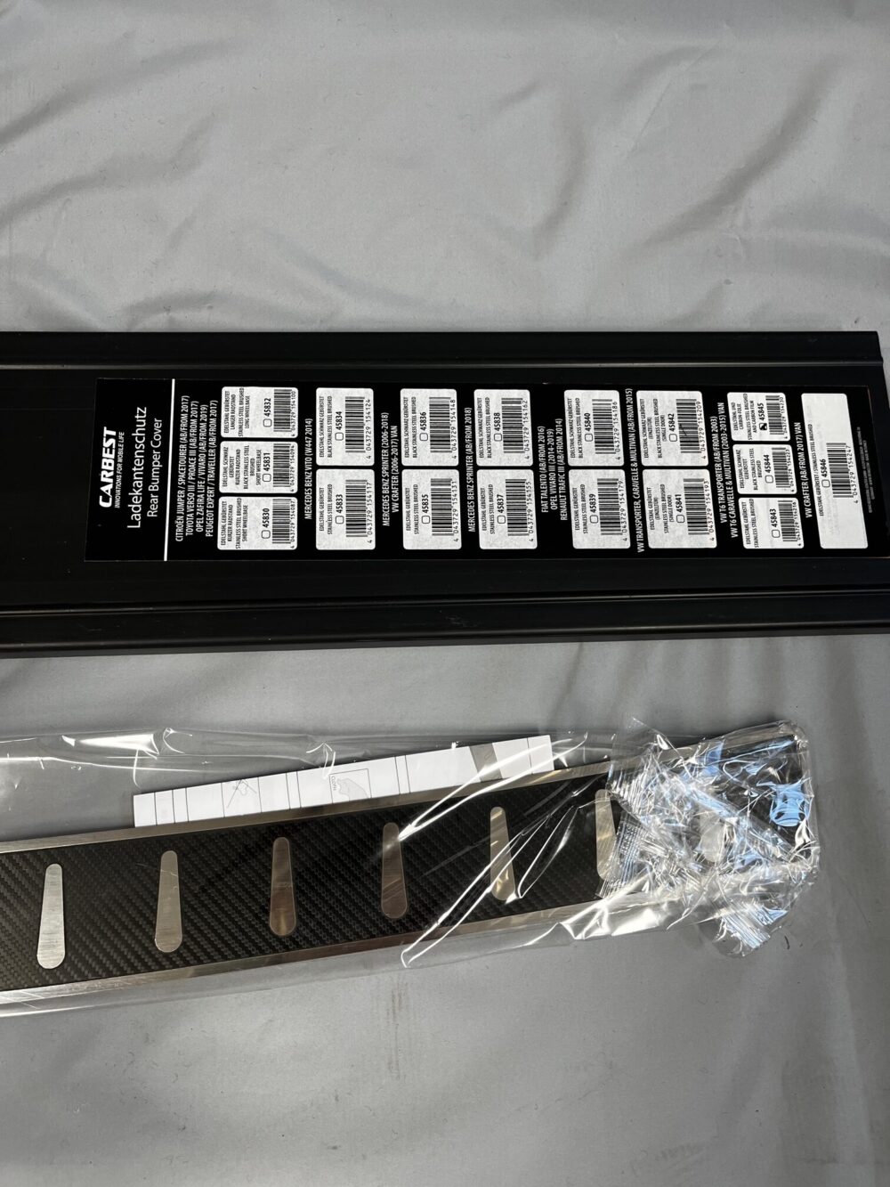 Carbest Ladekantenschutz Edelstahl & Carbonfolie VW T6 Transporter ab 2003 VW Caravelle