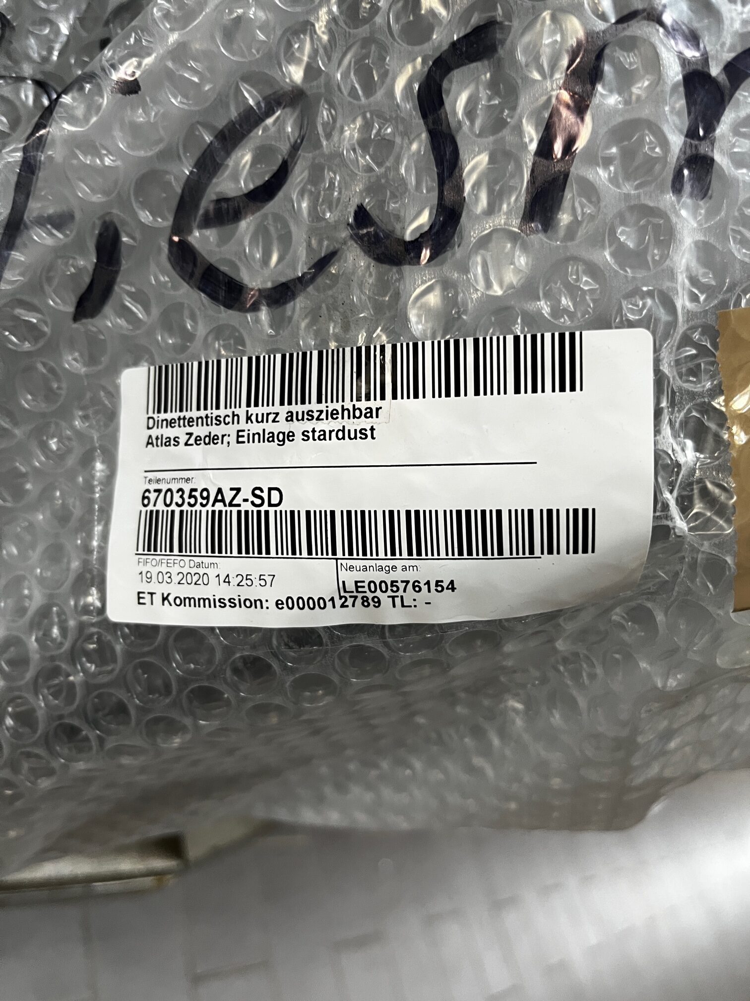 Niesmann+Bischoff Dinettentisch kurz ausziehbar Atlas Zeder Einlage stardust