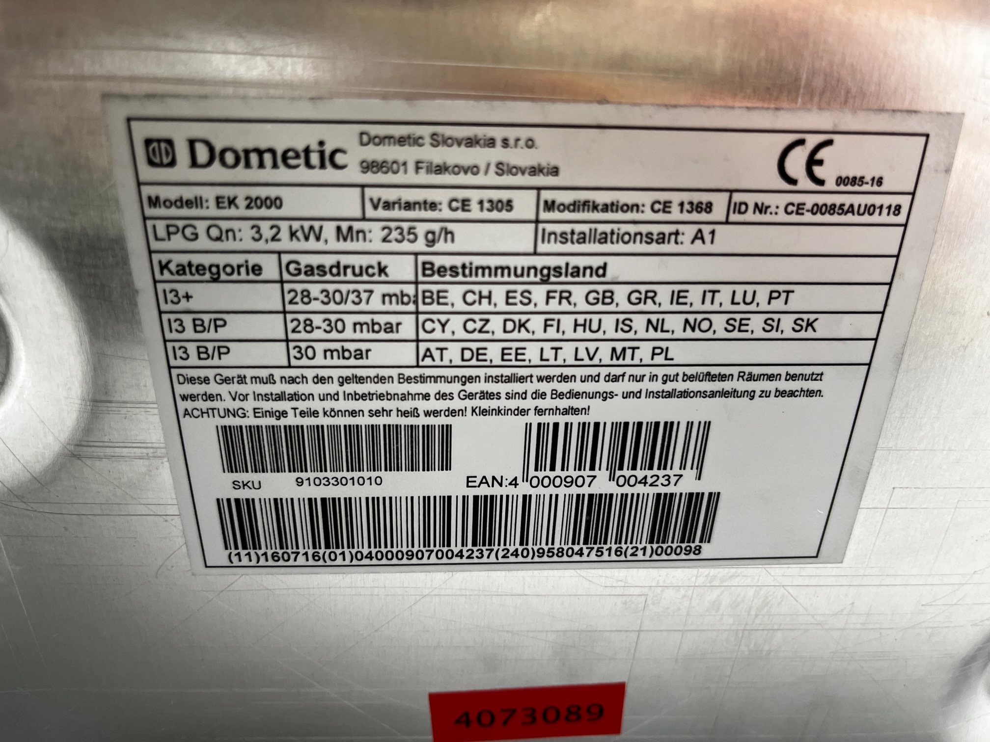 Dometic EK2000 Einbaukochfeld 2-flammig – Bild 7