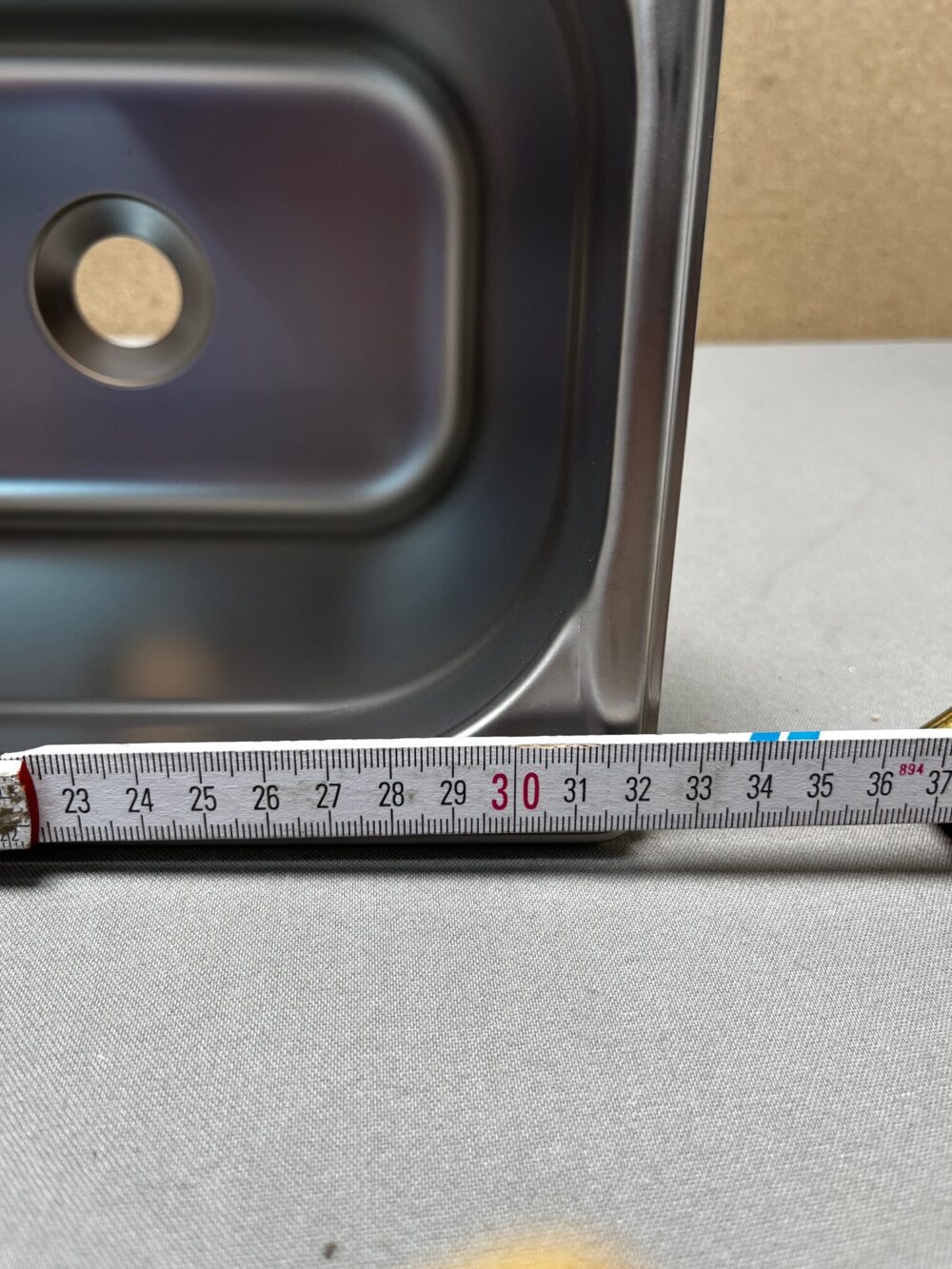 Waschbecken Edelstahl 32,5x17,5 cm für Wohnmobil