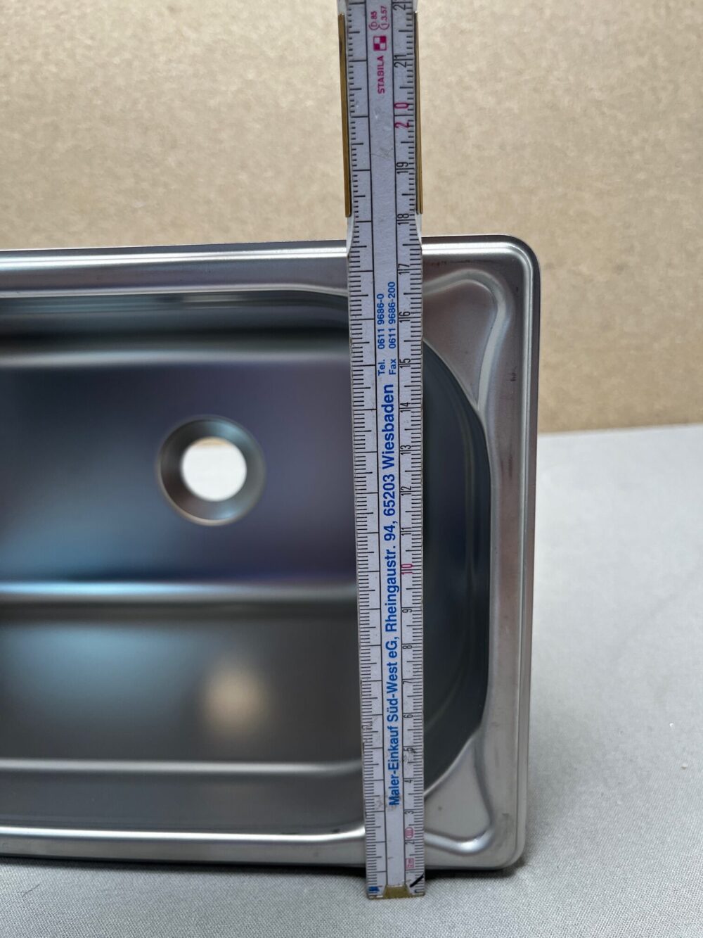 Waschbecken Edelstahl 32,5x17,5 cm für Wohnmobil