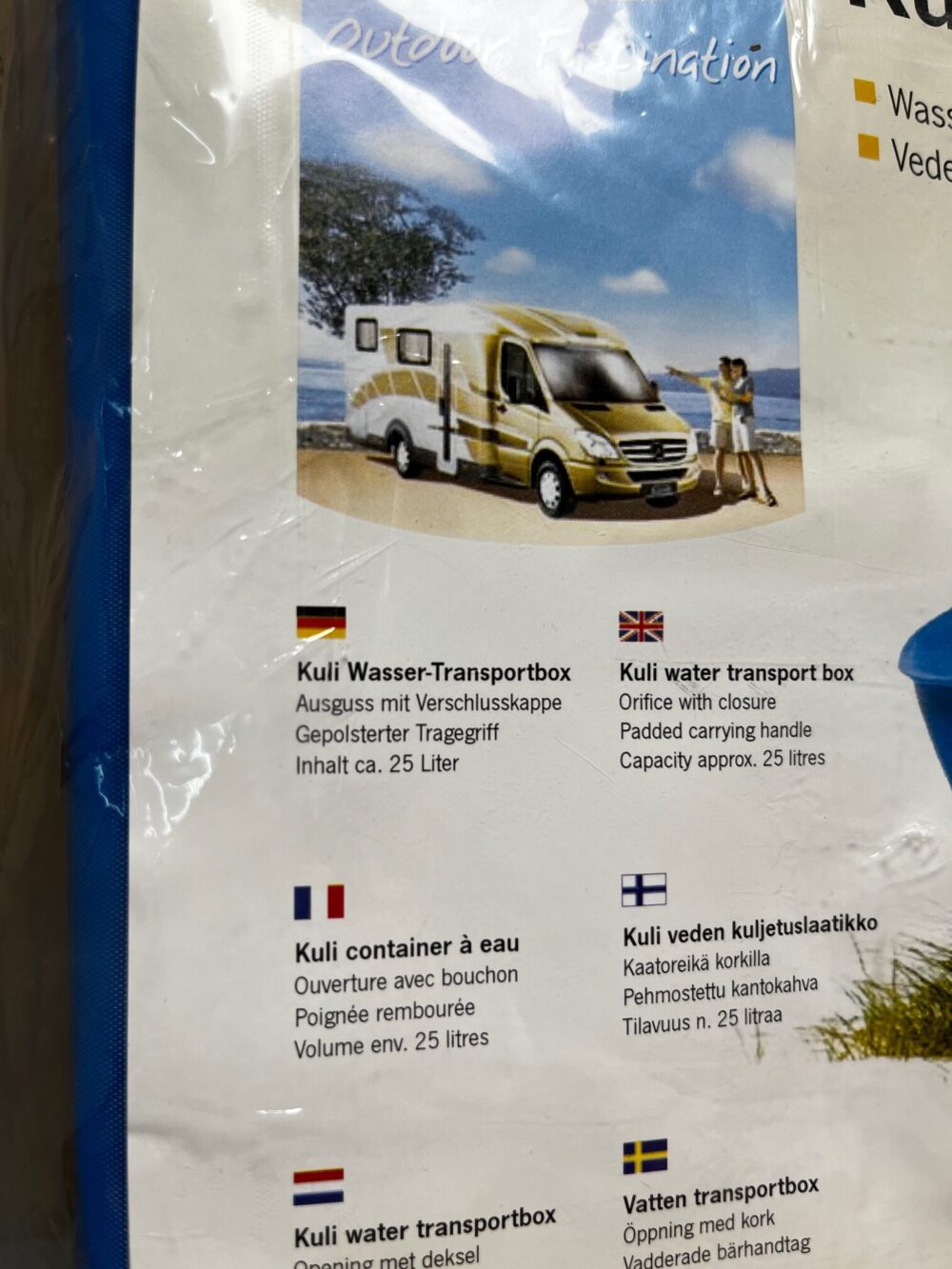 Camp4 Kuli Wasser-Transportbox 33x33x30 25 Liter