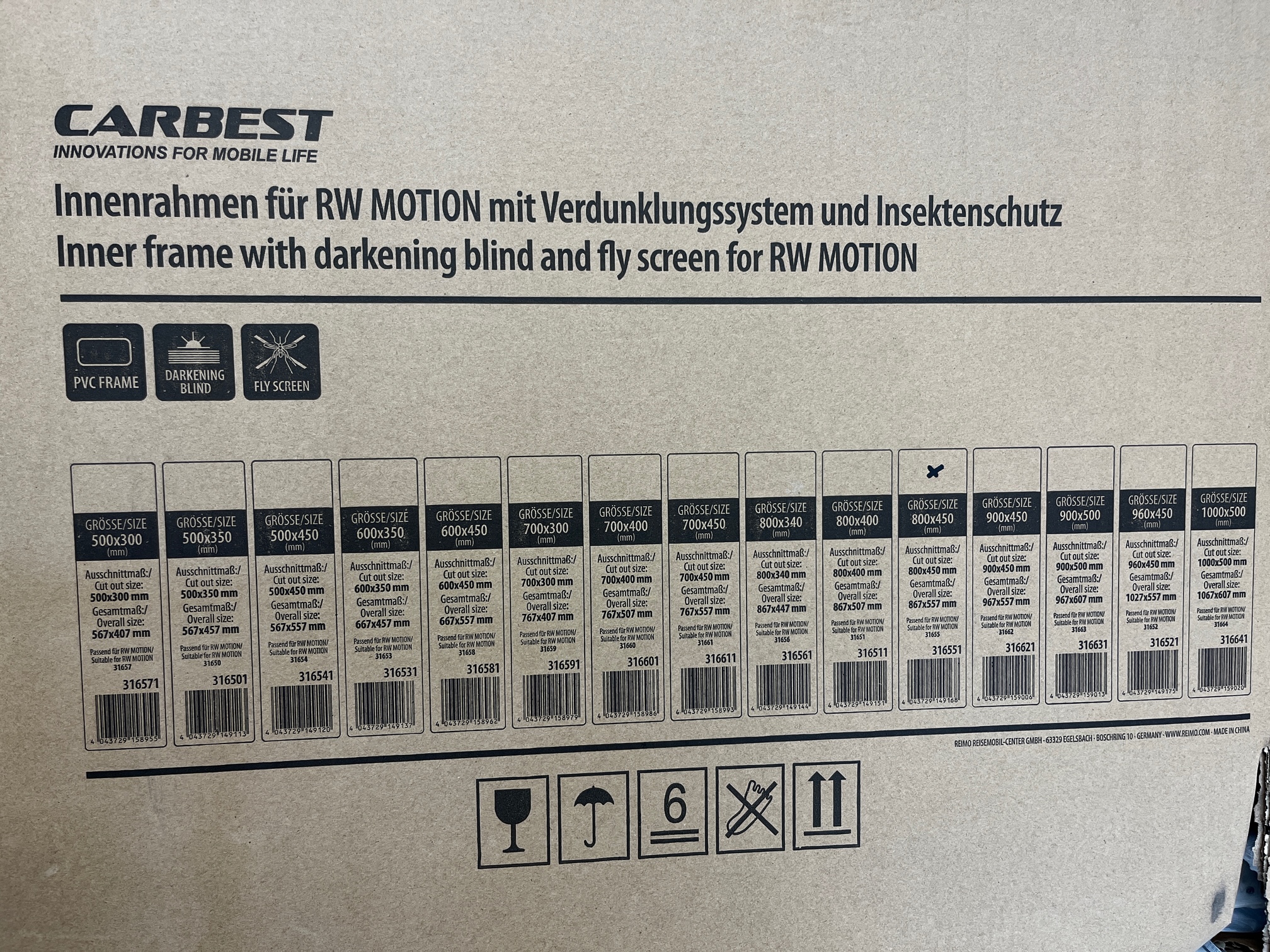 Carbest Innenrahmen für RW Motion mit Verdunklung & Insektenschutz 800x450 – Bild 4