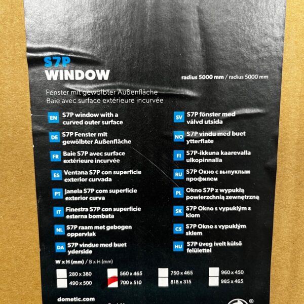Dometic S7P Fenster mit gewölbter Außenfläche 700x510