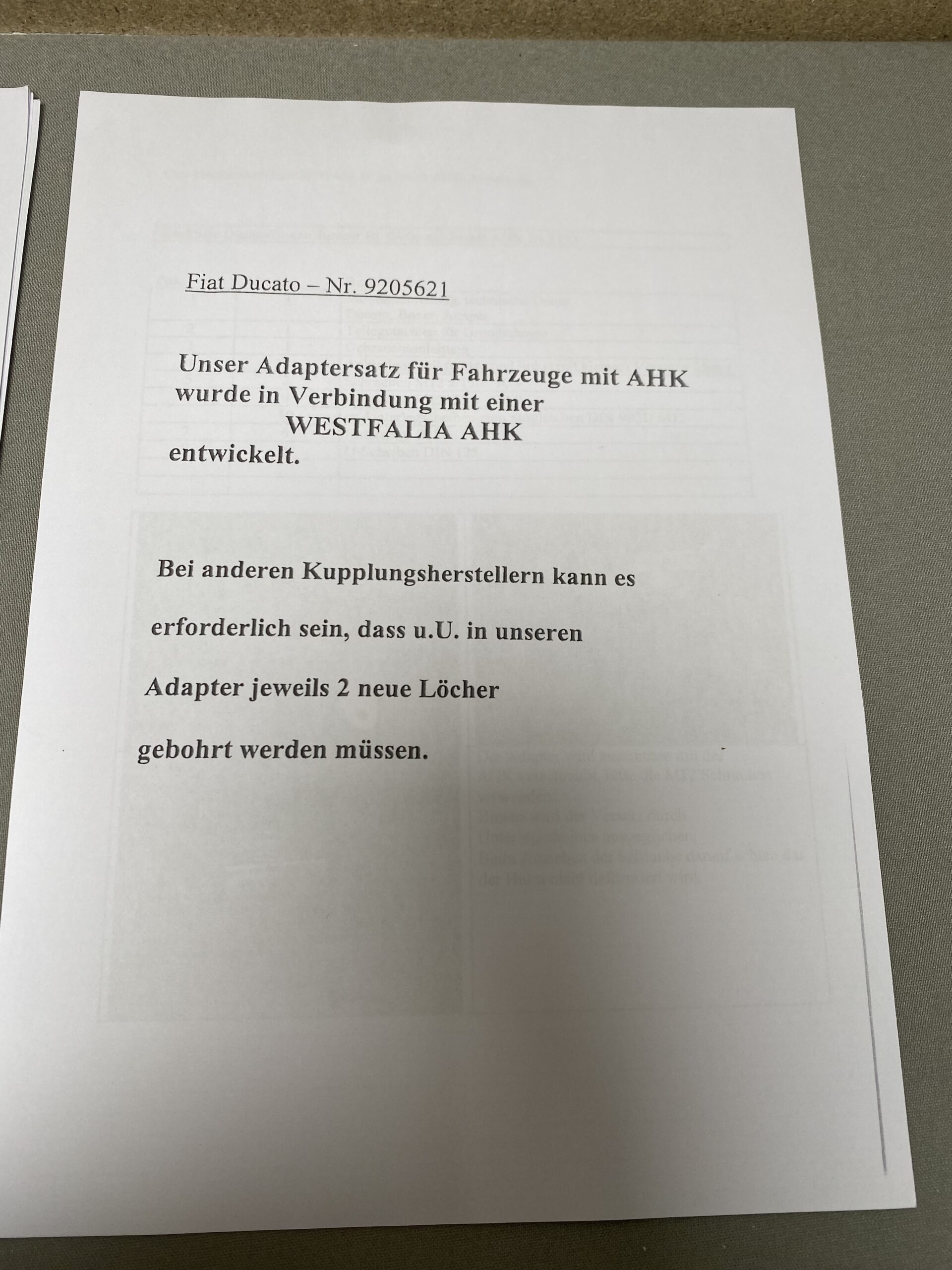 CATE Hecklastenträger 9205621 Fiat Ducato