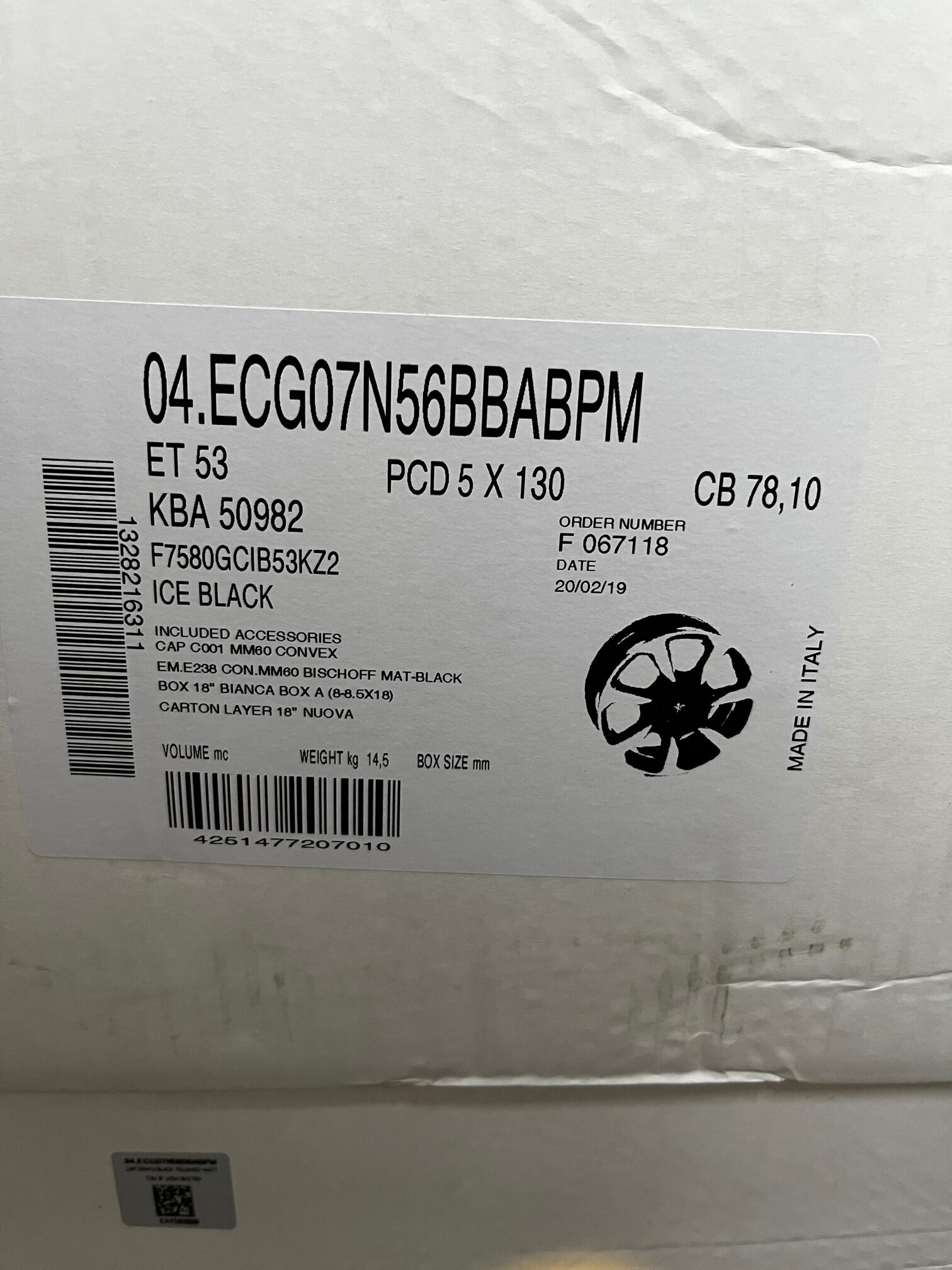 Alufelge 18`` Niesmann & Bischoff Emblem Ice Black 7,5Jx18H2 NEU