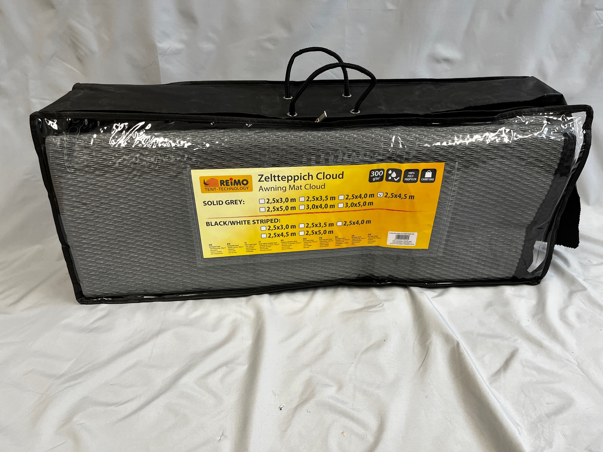 Reimo Zeltteppich Cloud 2,5x4,5m Solid Grey