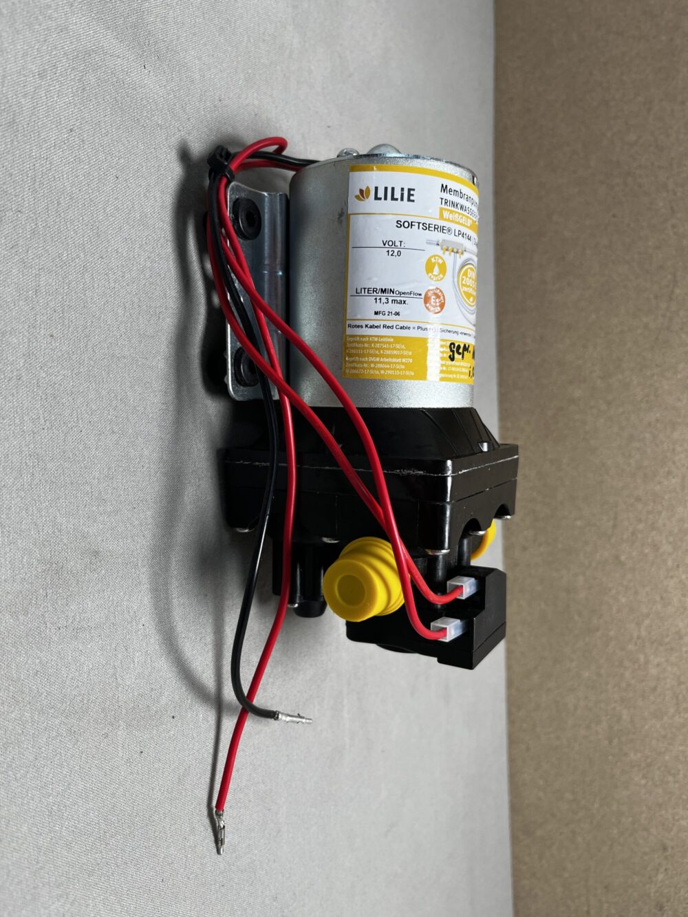 Lilie Membranpumpe Trinkwassersystem Softserie LP4144 12 Volt 11,3l/min. 3,1 bar