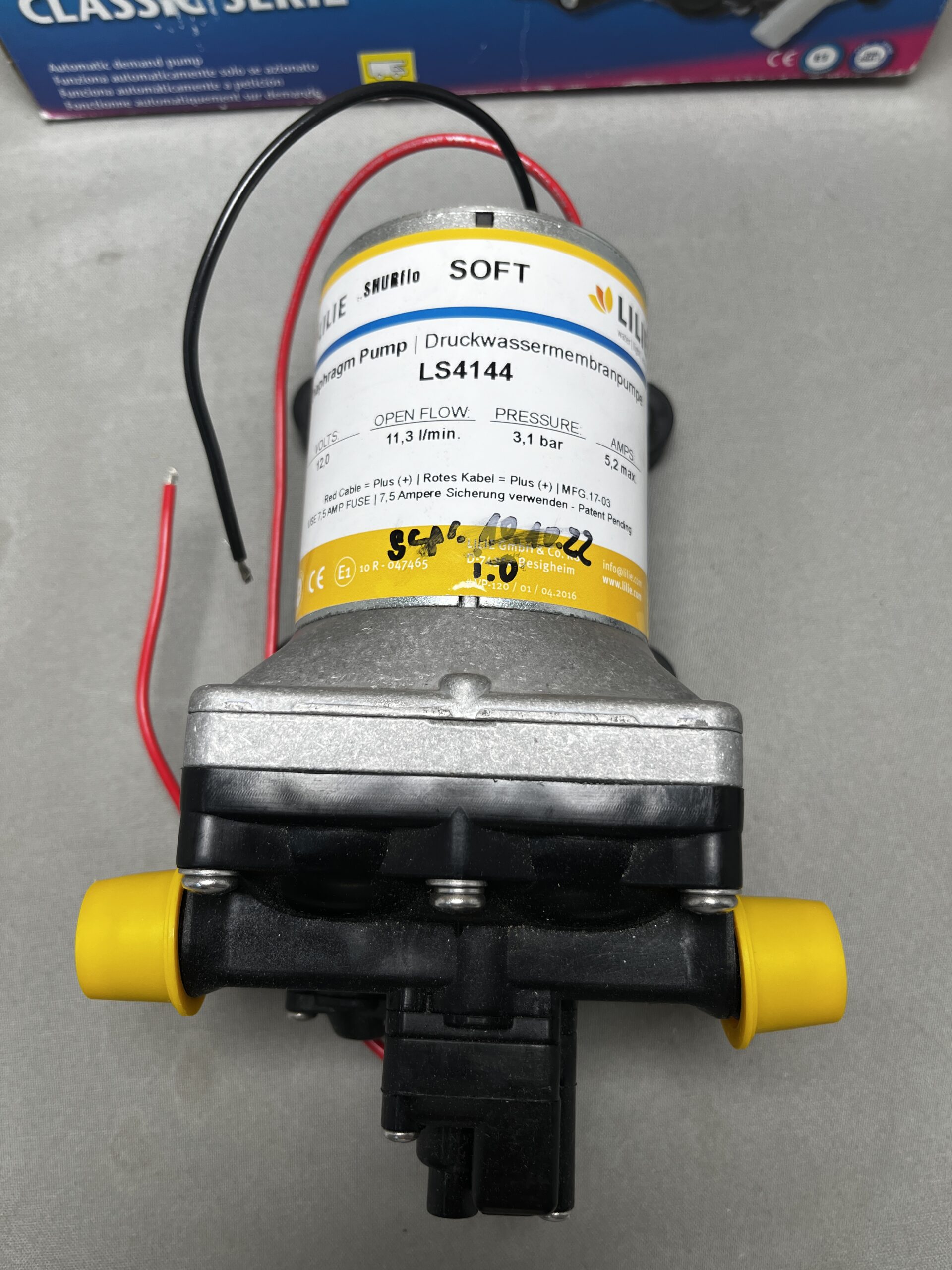Lilie Shurflo Automatische Wasserdruckpumpe Classic Series 24 Volt 2,1 bar 10,6 l/min.
