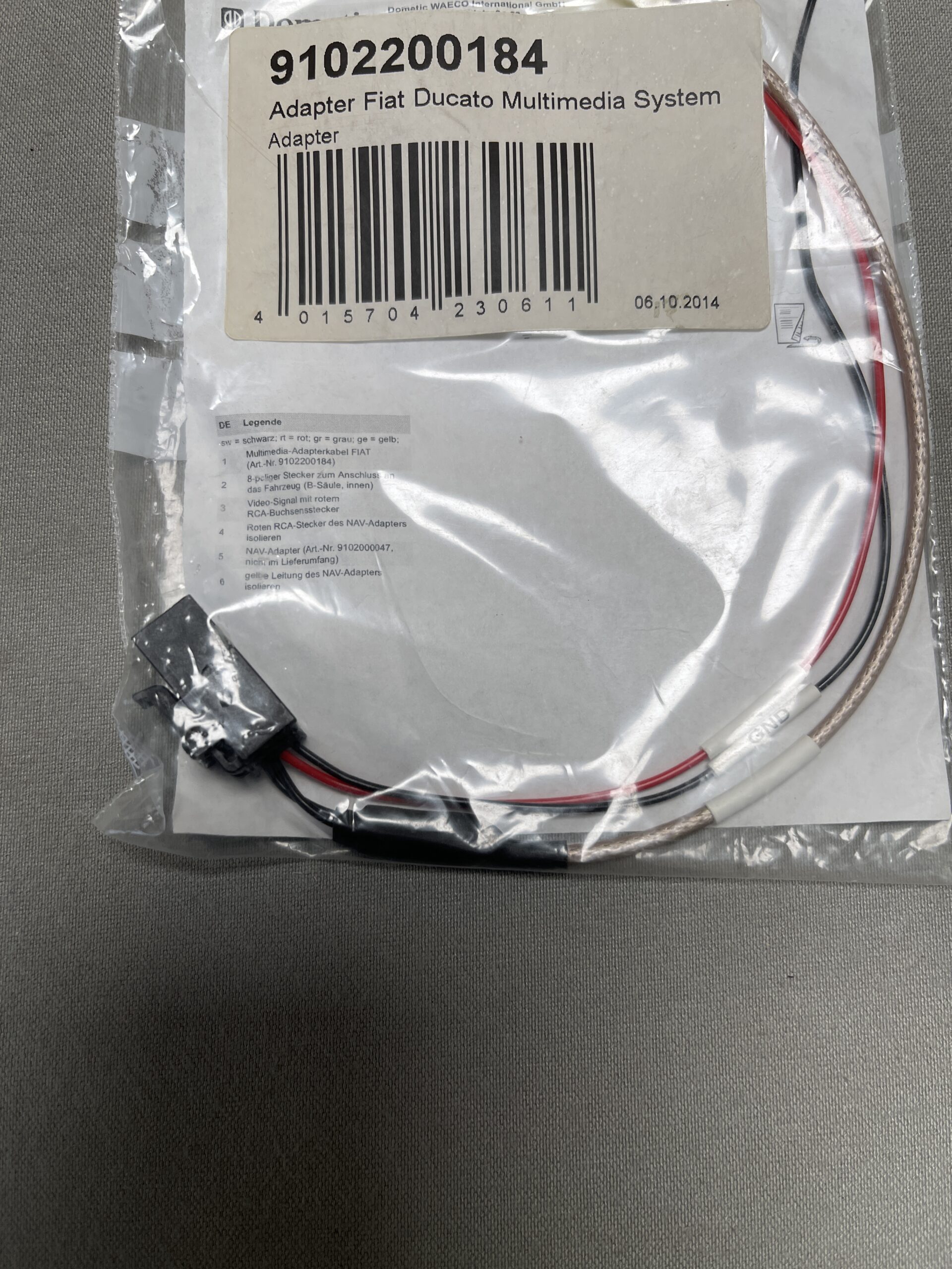 Dometic Adapter für Rückfahrkamera Fiat Ducato Multimedia System