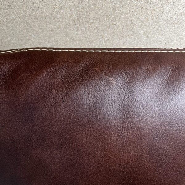 Niesmann & Bischoff Echtlederkissen mit Klett braun 84x48cm