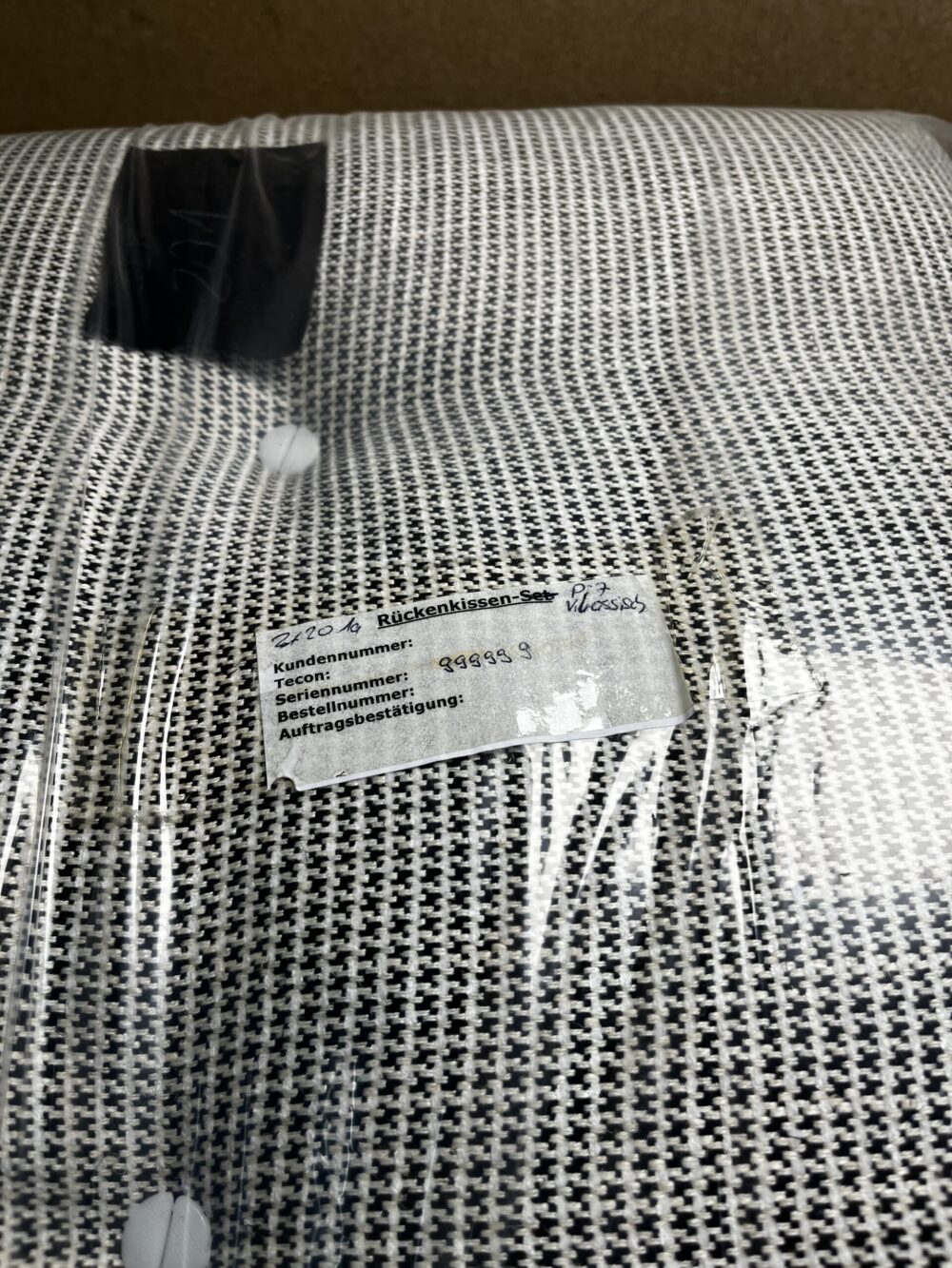 Niesmann & Bischoff Kissenset schwarz weiß Strukturstoff 60x47cm