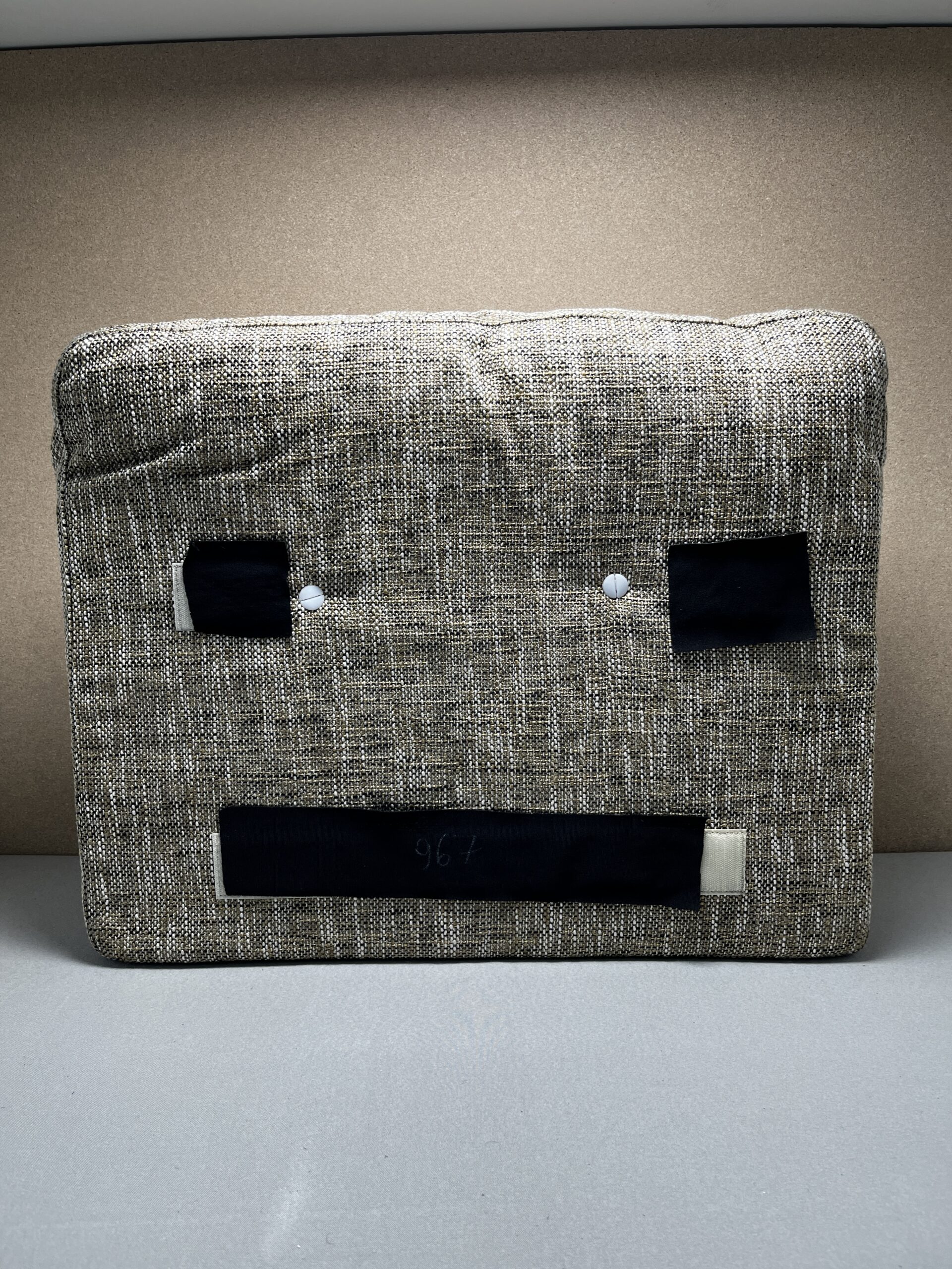 Niesmann & Bischoff Kissen braun beige Strukturstoff 60x50x18/11cm