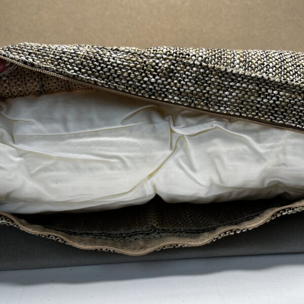 Niesmann & Bischoff Kissen braun beige Strukturstoff 47x50x8cm