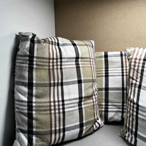 Niesmann & Bischoff Kissenset kariert Tartan beige braun schwarz