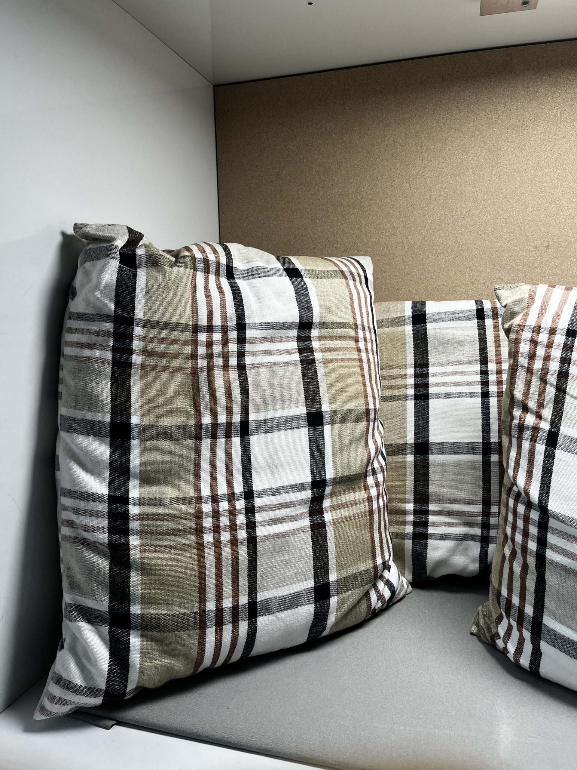 Niesmann & Bischoff Kissenset kariert Tartan beige braun schwarz