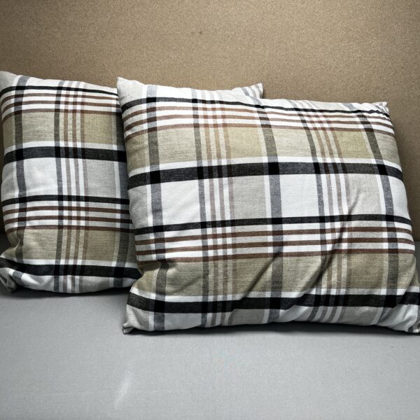 Niesmann & Bischoff Kissenset kariert Tartan beige braun schwarz