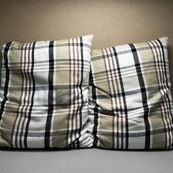 Niesmann & Bischoff Kissenset kariert Tartan beige braun schwarz