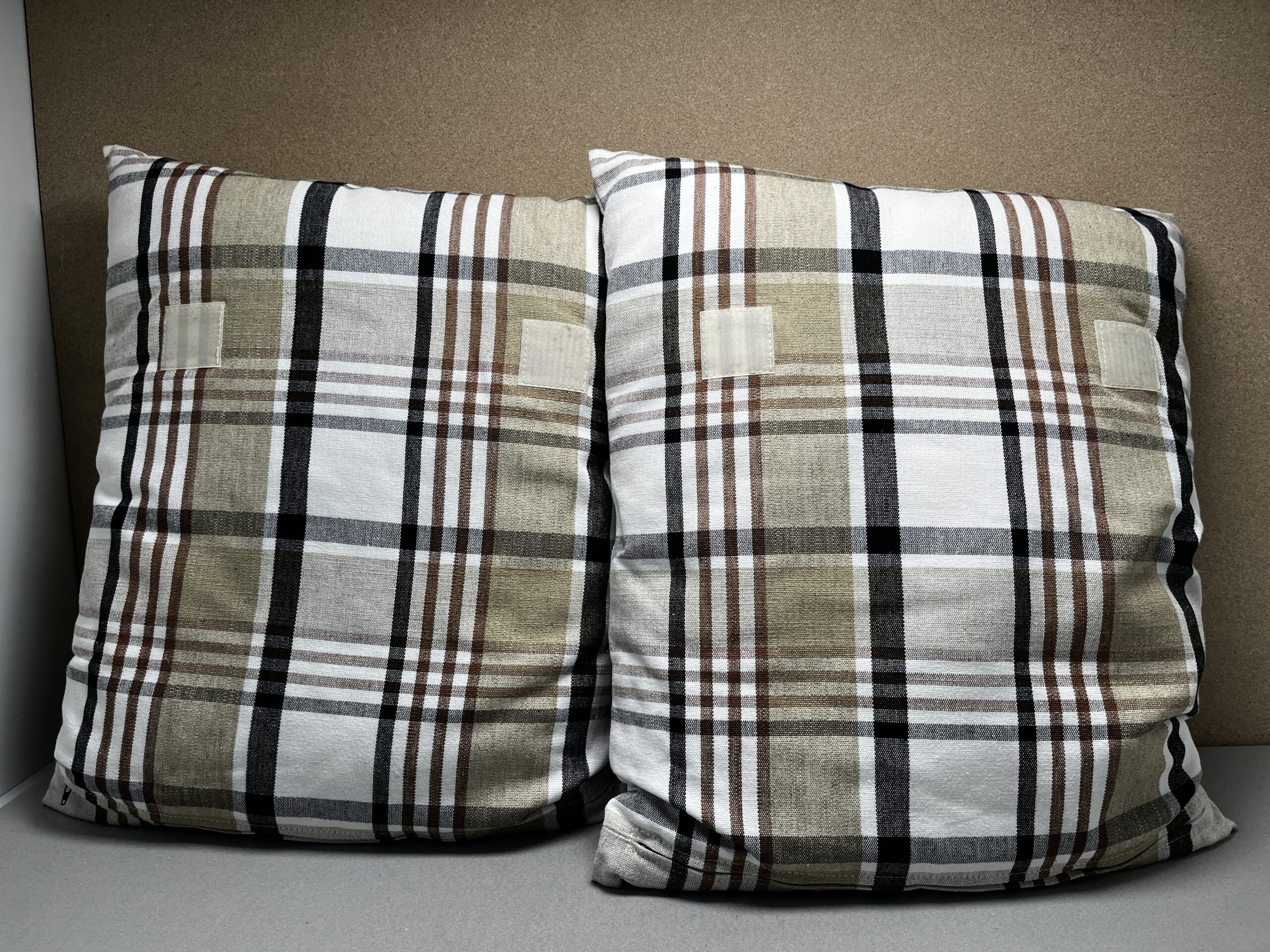 Niesmann & Bischoff Kissenset kariert Tartan beige braun schwarz
