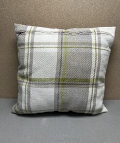 Niesmann & Bischoff Kissen Zierkissen kariert Tartan Hellgrau Weiß Apfelgrün 38x38cm
