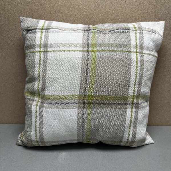 Niesmann & Bischoff Kissen Zierkissen kariert Tartan Hellgrau Weiß Apfelgrün 38x38cm