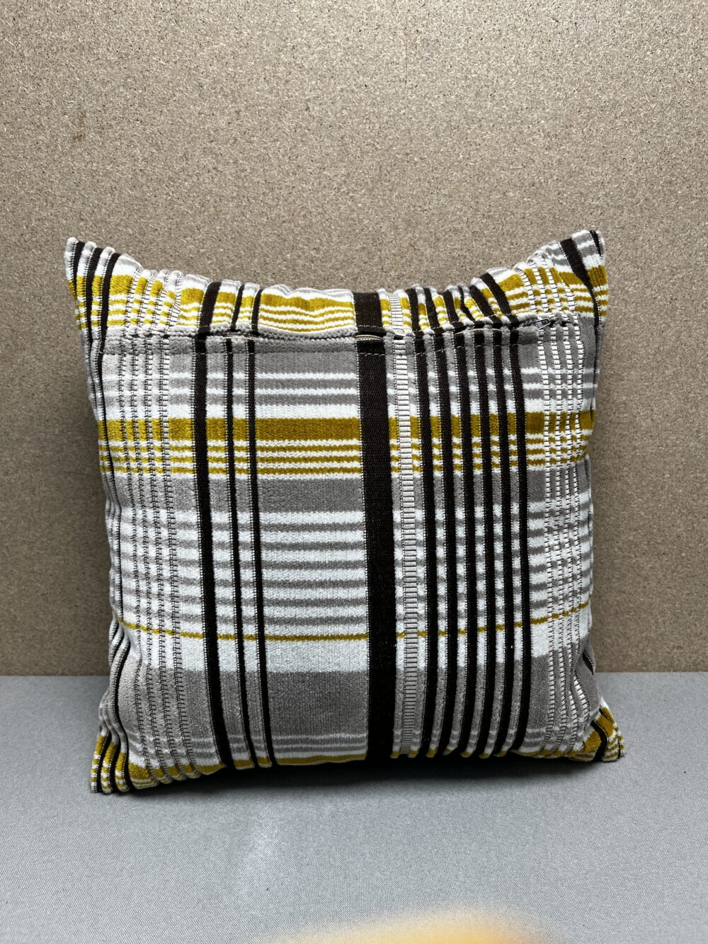Niesmann & Bischoff Kissen Zierkissen kariert Tartan Hellgrau Weiß Apfelgrün 38x38cm