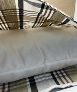 Niesmann & Bischoff Kissen kariert Tartan beige braun schwarz 86x48x8cm