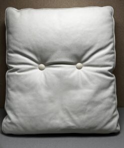 Niesmann & Bischoff Echtlederkissen mit Klett creme 50x58cm