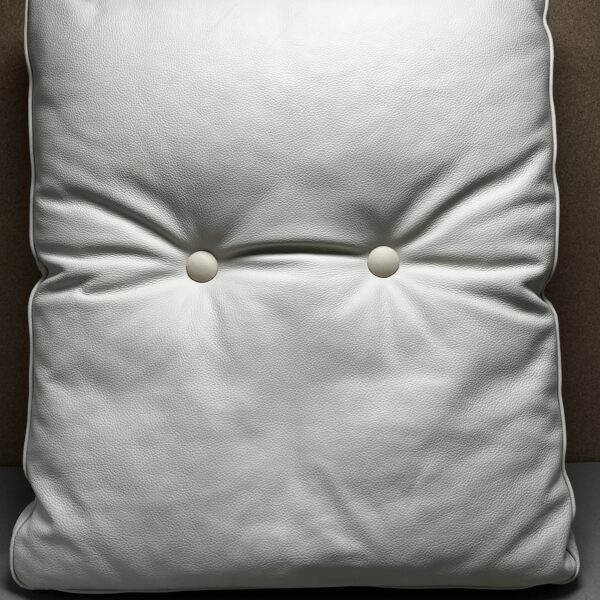 Niesmann & Bischoff Echtlederkissen mit Klett creme 50x58cm