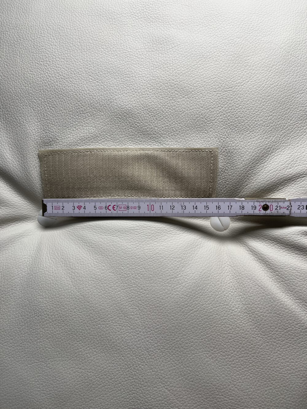Niesmann & Bischoff Echtlederkissen mit Klett creme 50x58cm