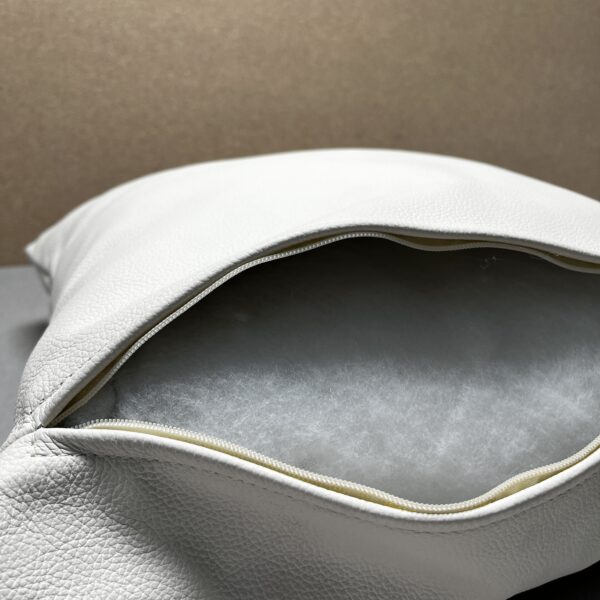 Niesmann & Bischoff Echtleder Zierkissen Creme 38x38cm