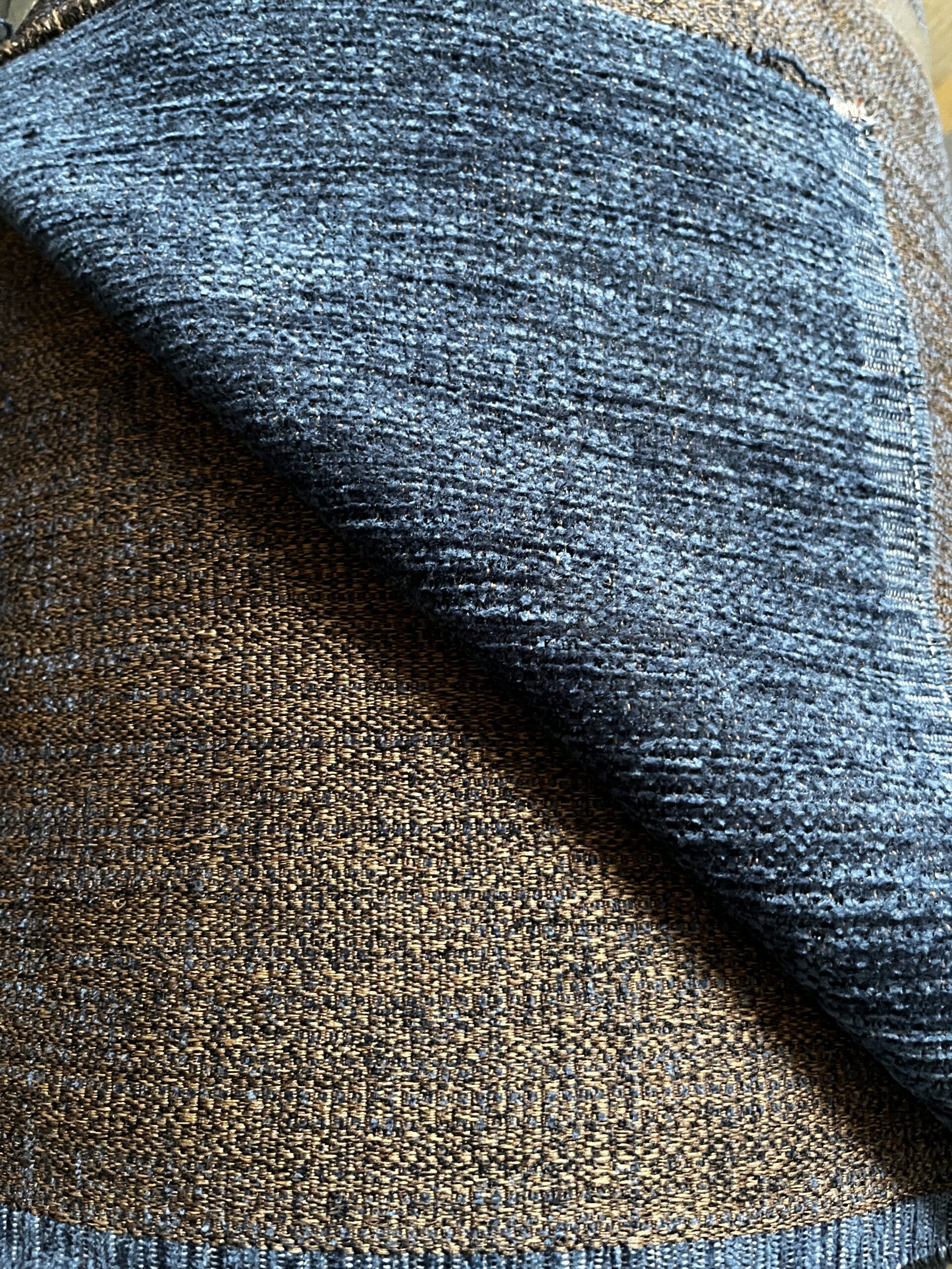 Meterware Polsterstoff Möbelstoff braun blau Breite 140cm 10 Meter