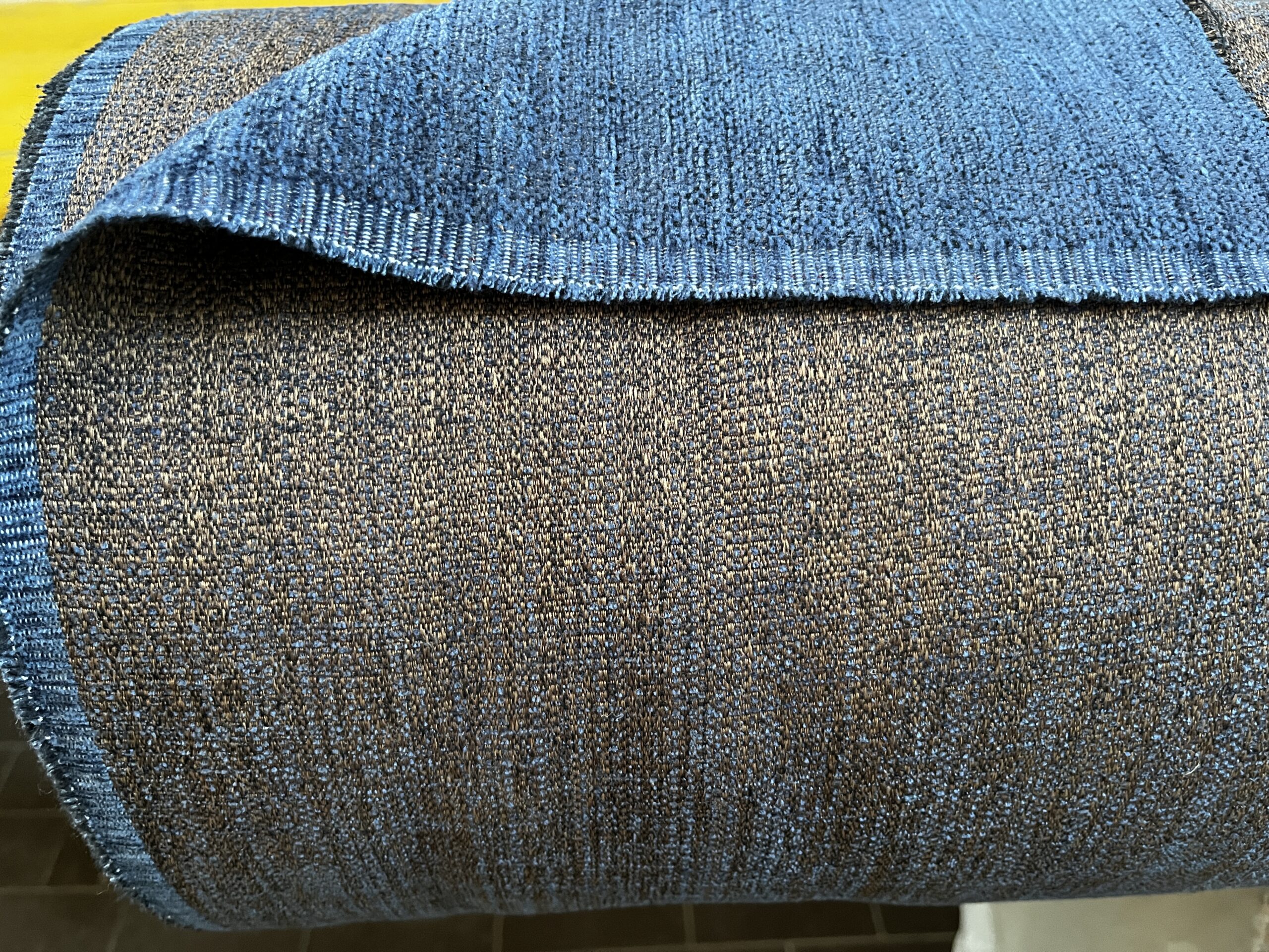 Meterware Polsterstoff Möbelstoff braun blau Breite 140cm 10 Meter