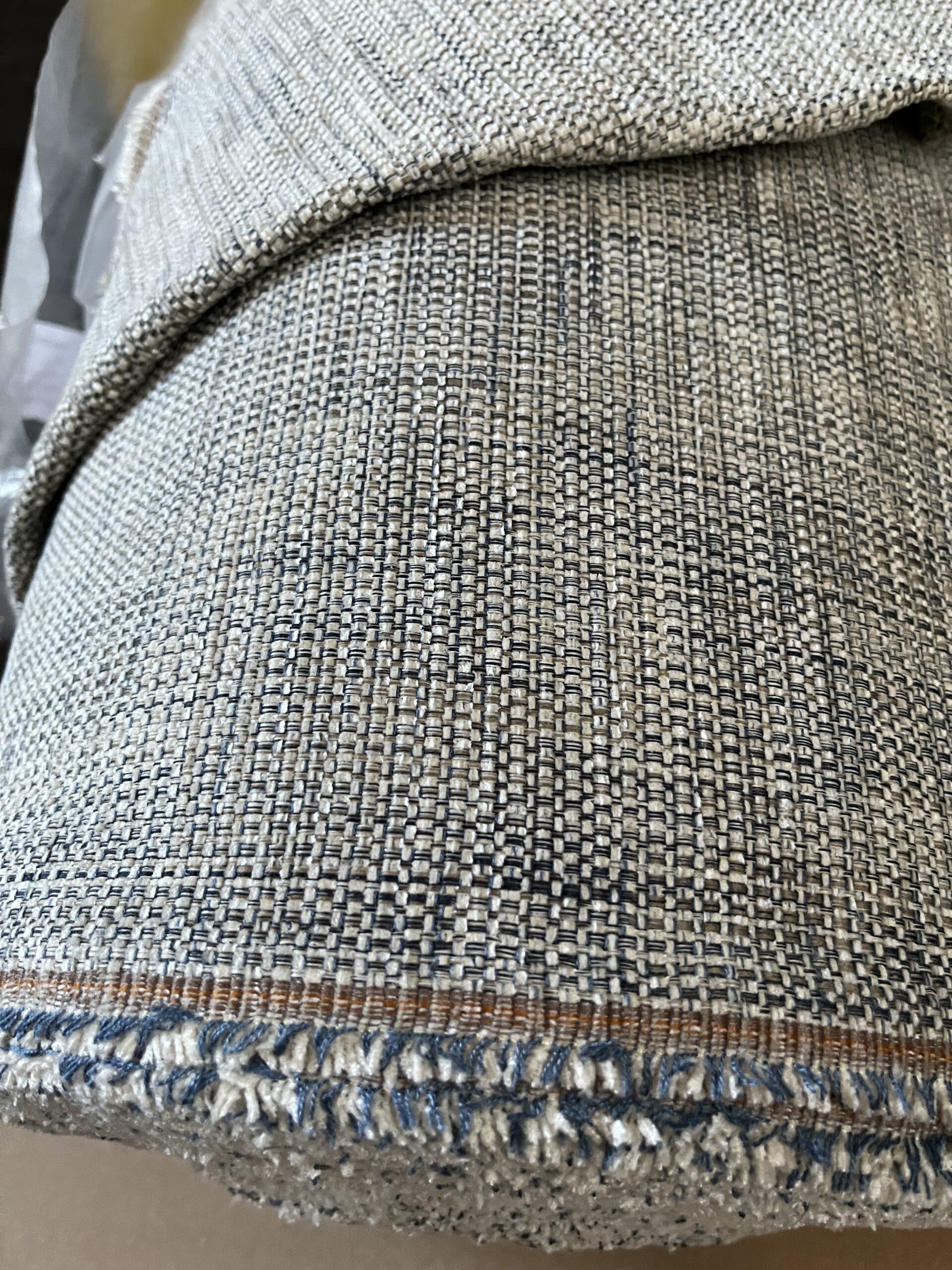 Capiro Klub Polsterstoff Möbelstoff blau creme Breite 140cm 10 Meter