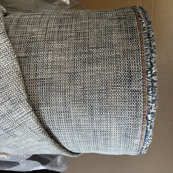 Capiro Klub Polsterstoff Möbelstoff blau creme Breite 140cm 10 Meter