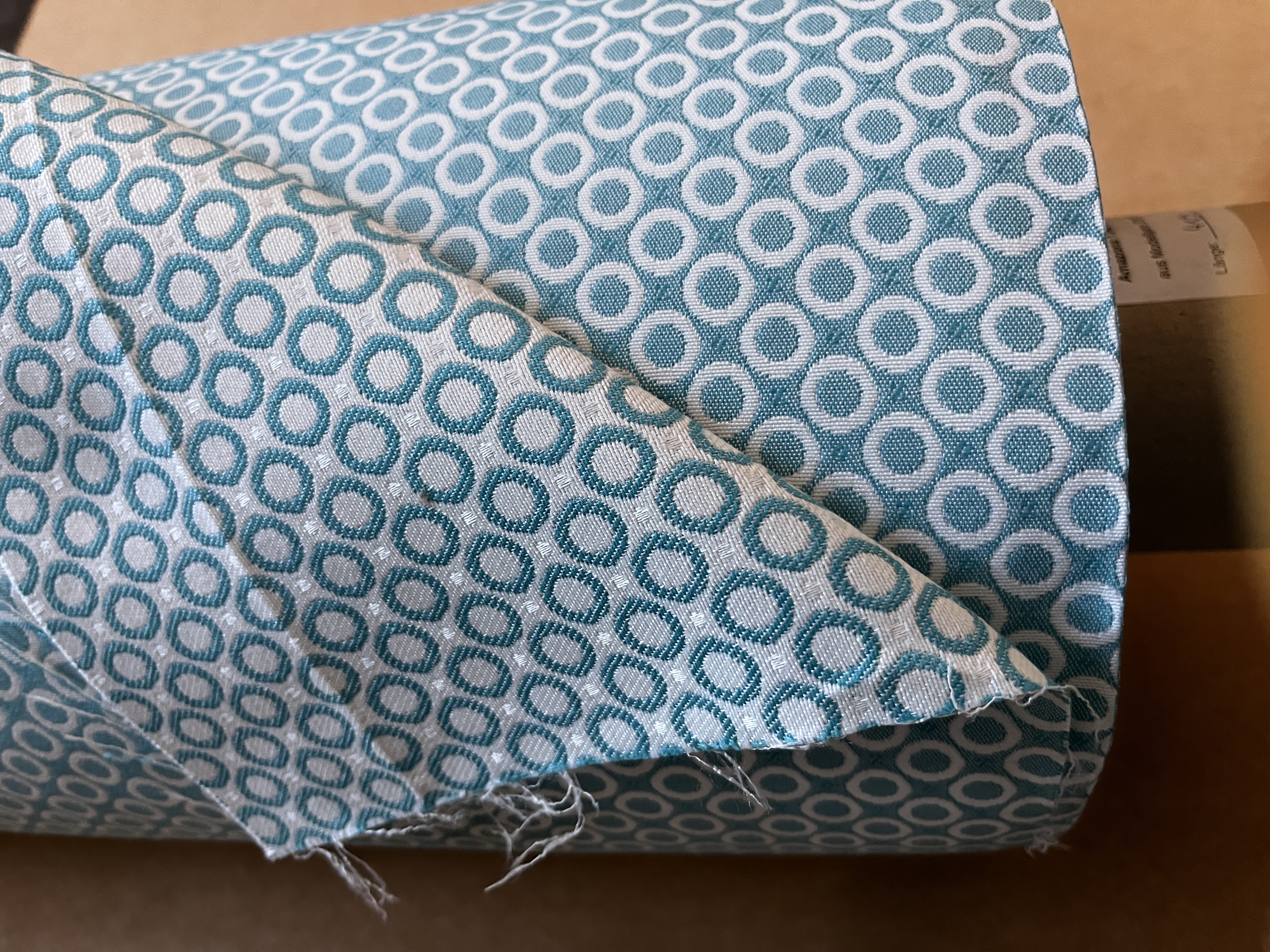 Tecon Rimini Col.4 Amazona Polsterstoff Möbelstoff  türkis weiß Breite 140cm 10 Meter