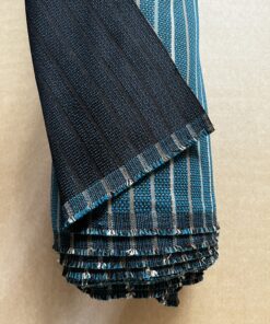 Rohleder Hitex Meterware Polsterstoff Möbelstoff petrol gestreift Breite 140cm 10 Meter