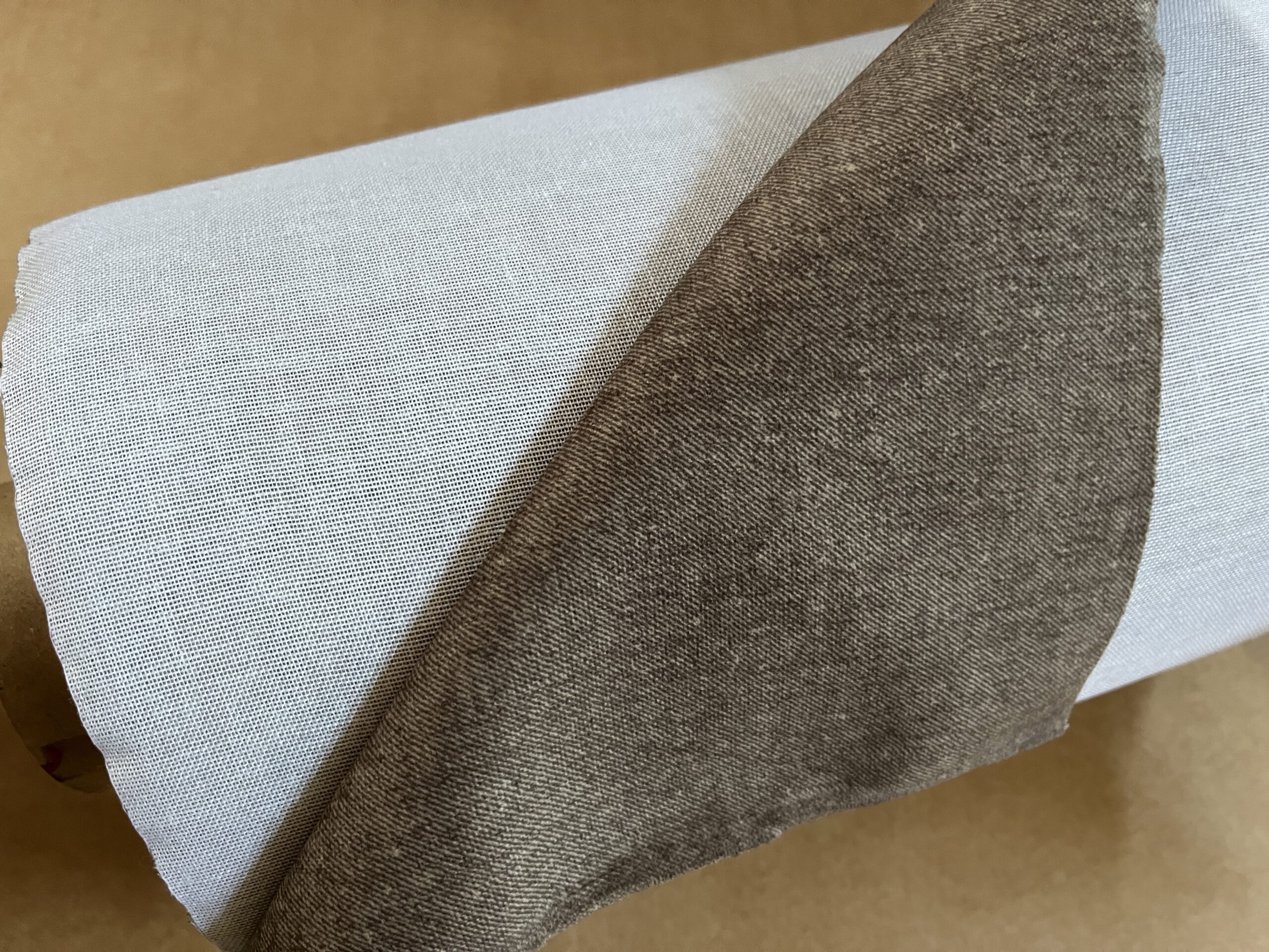 Tecon Malta Col. 101 AtacamaMeterware Polsterstoff Dekostoff braun hellgrau Breite 140cm 10 Meter